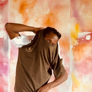 T-Shirt "Chic Rebel" braun-weiß