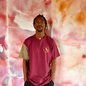 T-Shirt "Chic Rebel" weinrot-grau